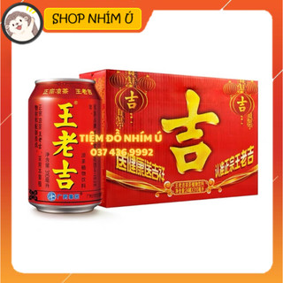 Trà sâm, trà thảo mộc Wanglaoji thùng 24 lon