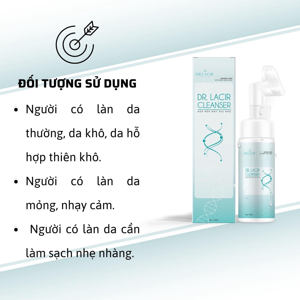 Sữa Rửa Mặt Dịu Nhẹ Cho Da Nhạy Cảm Dr.Lacir Cleanser DR02