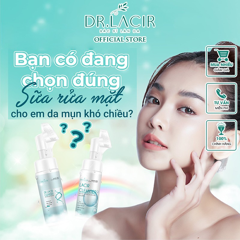 Sữa Rửa Mặt Dịu Nhẹ Cho Da Nhạy Cảm Dr.Lacir Cleanser DR02