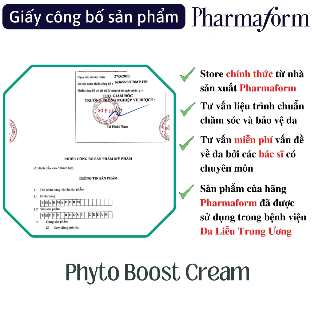 Kem Chống Lão Hóa Và Phục Hồi Hàng Rào Bảo Vệ Da Pharmaform Phyto Boost Cream 30ml