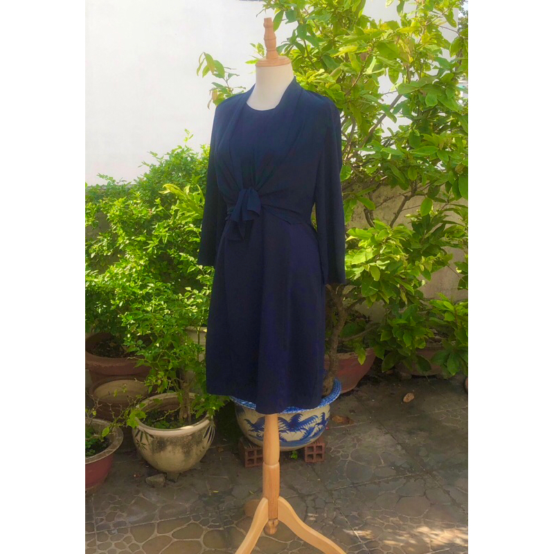 Đầm xanh navy 2ME 2hand