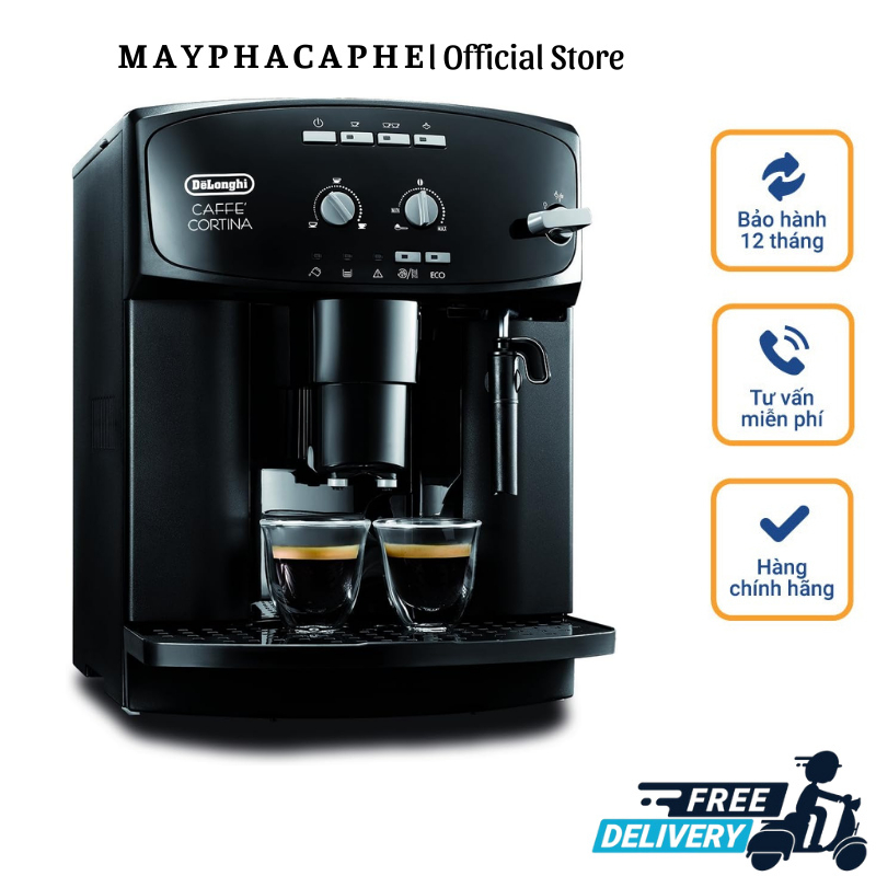 Máy Pha Cà Phê Tự Động DELONGHI ESAM 2900.B, Máy Pha Cafe, Espresso, Cappucino, Nhập EU, BH 12 Tháng