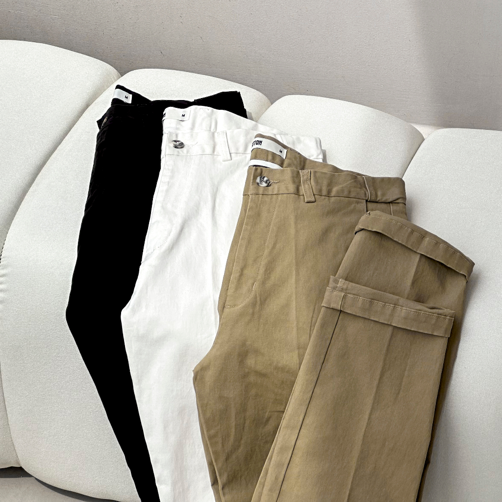 Quần Kaki Dài Nam BY COTTON Regular Chinos Kaki Black