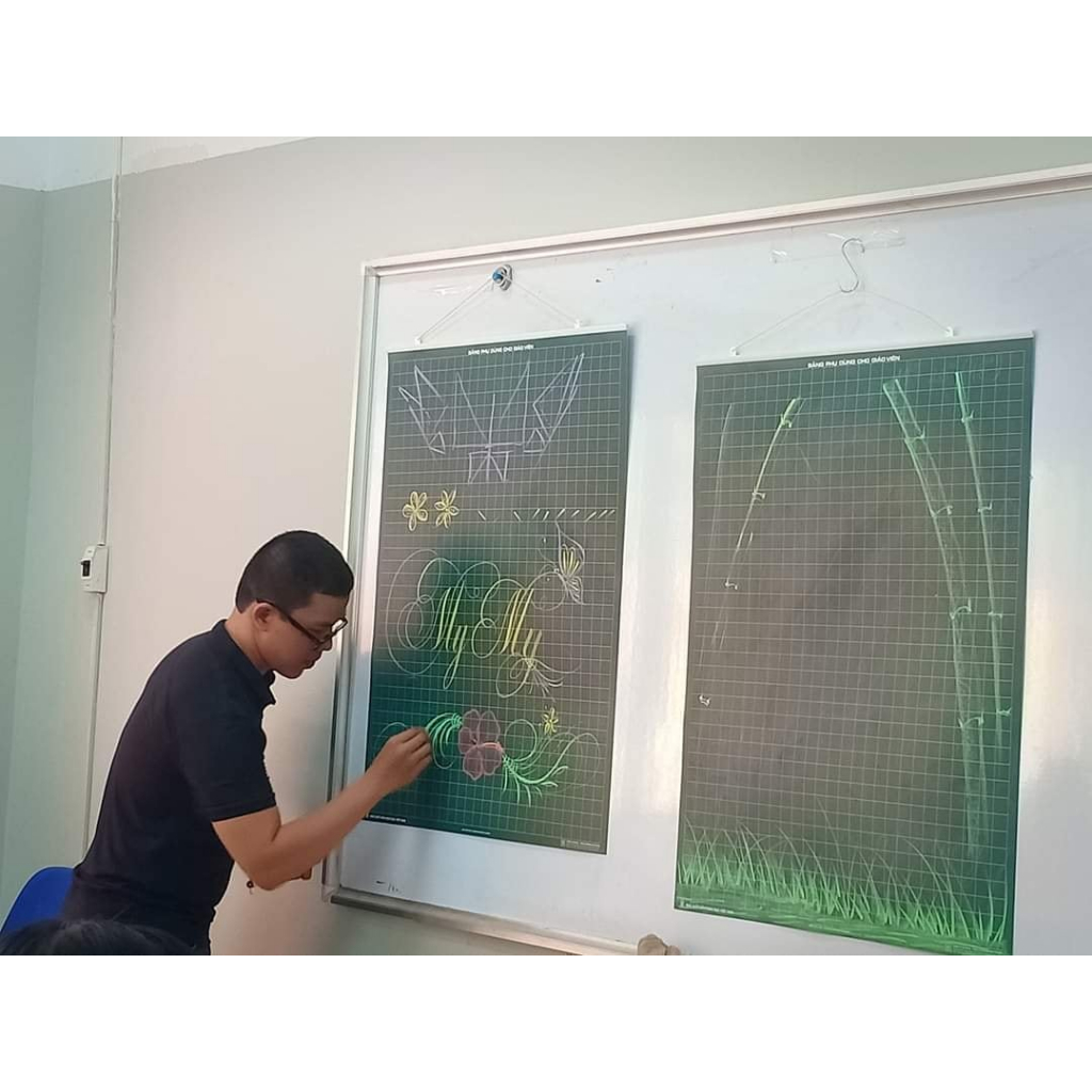 Bảng Phụ 2 Mặt Cho Giáo Viên, Bảng Học Nhóm, Đồ Dùng Giáo Viên Có Nẹp Treo