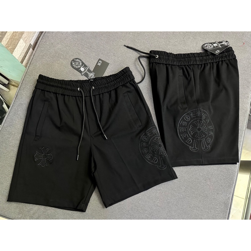 Quần Short Nam Chrome Heart logo thêu chỉ nổi cao cấp