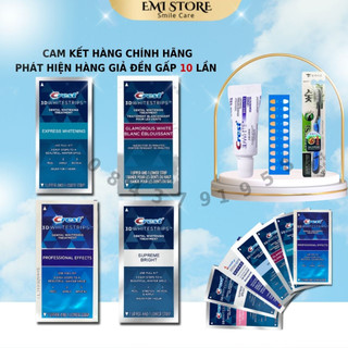 Miếng dán trắng răng Crest 3D White - Răng trắng sáng, an toàn cho men răng