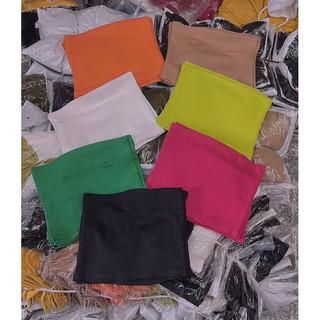 Áo croptop ống trơn chít eo 2 bên