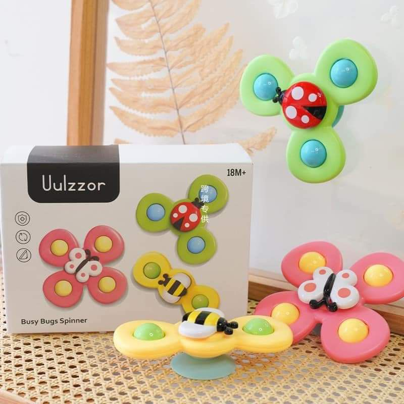 Set 3 đồ chơi con quay spinner hình côn trùng vui nhộn cho bé