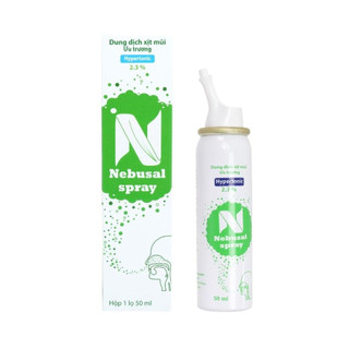 Xịt Mũi Ưu Trương Nebusal Spray 2.3% Giảm Nghẹt Mũi, Sổ Mũi Cho Trẻ Từ 3 Tháng Tuổi Và Người Lớn 50ml