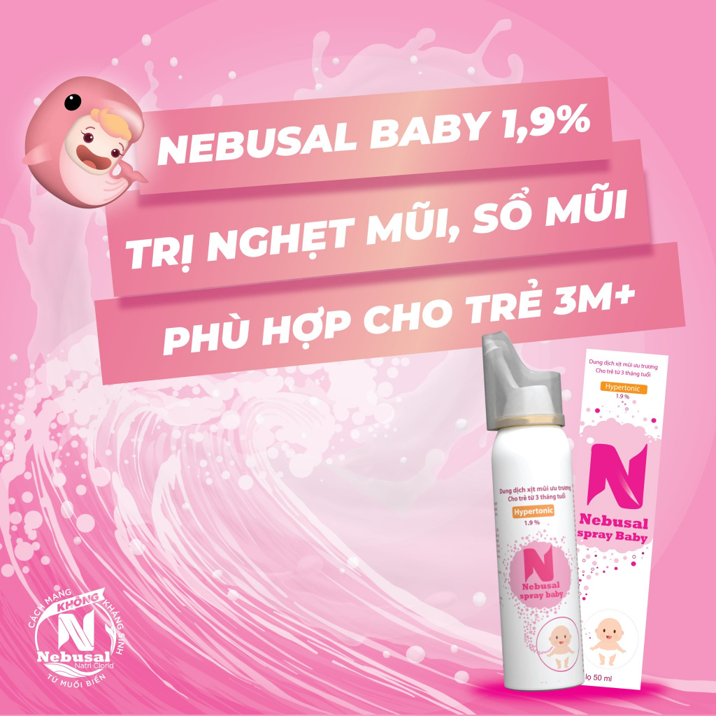 Dung Dịch Vệ Sinh Mũi Nebusal Spray Giảm Nghẹt Mũi