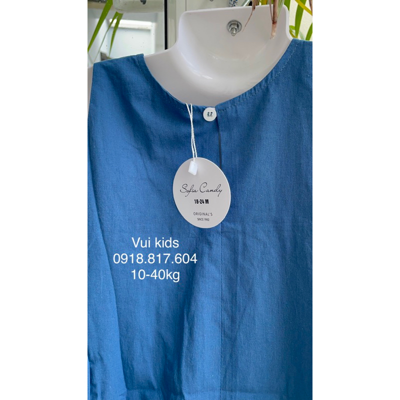 Váy bé gái, Váy đầm bé gái. Đầm xòe vintage bé gái sang chảnh chất thô cotton Hàn mềm mát size đại 10Y 40kg