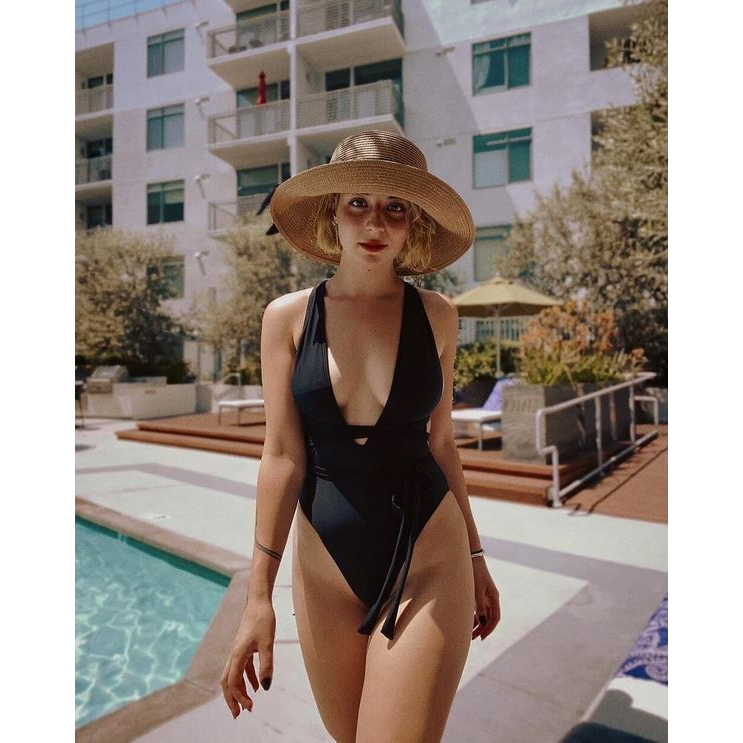 [Có big size] Monokini đen thắt dây sexy