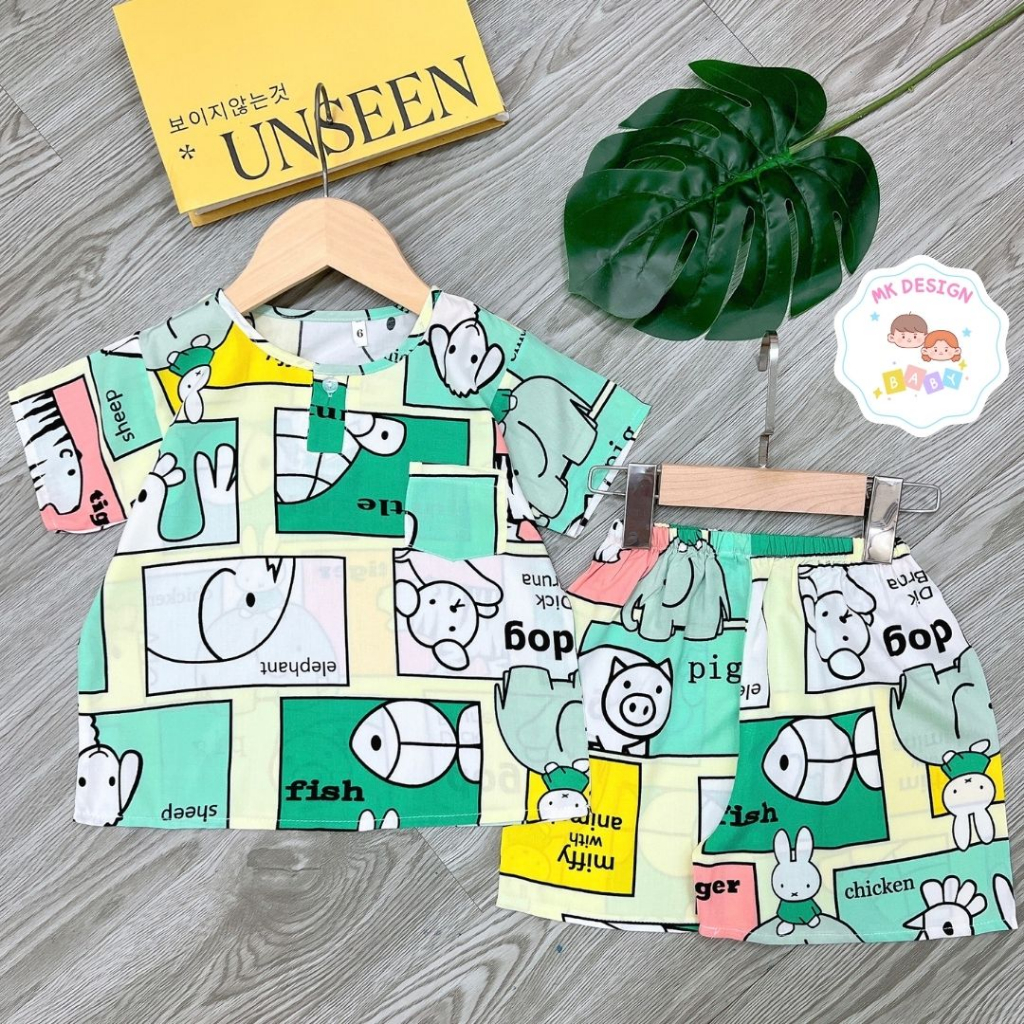 Đồ bộ bé trai tay ngắn quần đùi vải tole, lanh loại 1 size 7-35kg