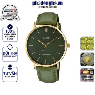 Đồng hồ nam dây da casio anh khuê mtp-vt01gl-3budf