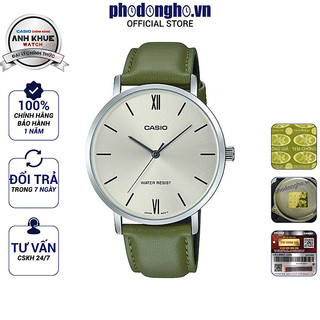 Đồng hồ nam dây da Casio Anh Khuê MTP-VT01L-3BUDF