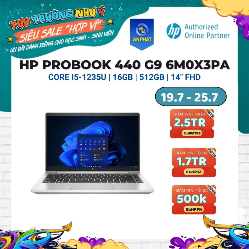Laptop HP PROBOOK 440 G9 6M0X3PA ( i5-1235U 14inch FHD)