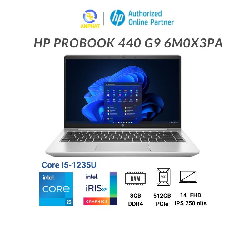 Laptop HP PROBOOK 440 G9 6M0X3PA ( i5-1235U 14inch FHD)