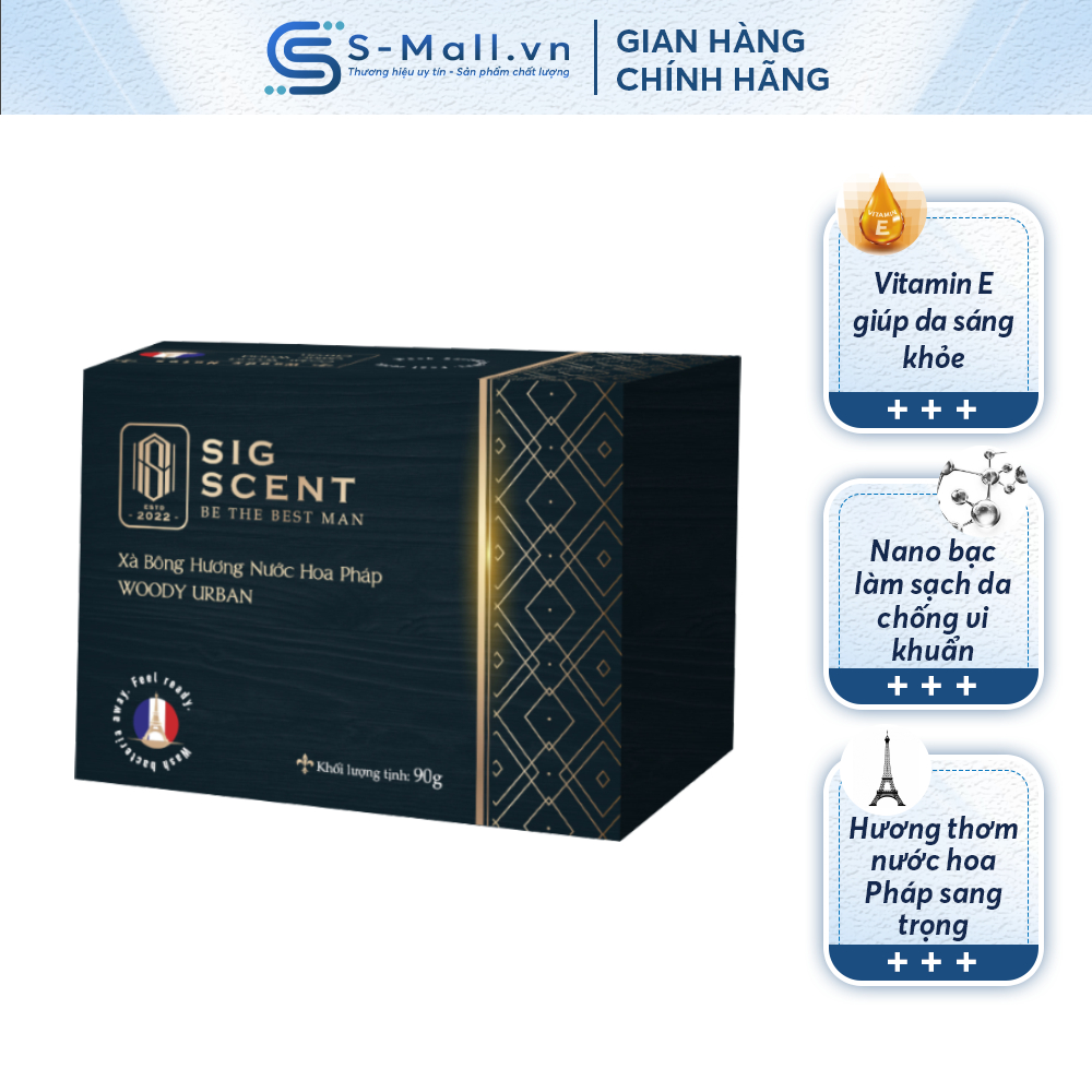Xà bông Hương Nước Hoa Pháp Woody Urban thương hiệu SIGSCENT 90g