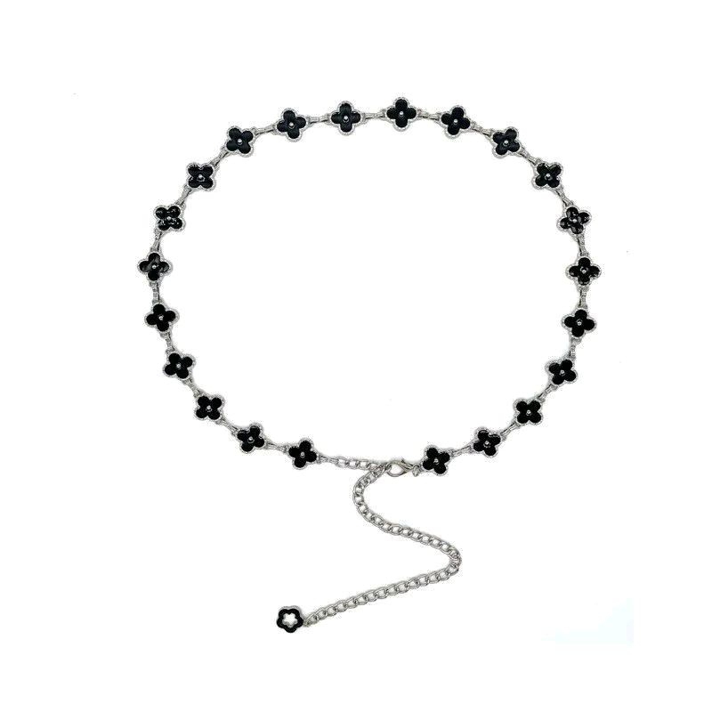 ✅Dây nịt thăt lưng  hoa sử dụng được 2 mặt ! ✅có 2 màu xích vàng + trắng móc cài tùy chỉnh