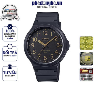 Đồng hồ nam dây nhựa Casio chính hãng Anh Khuê MW-240-1B2VDF