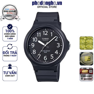 Đồng hồ nam dây nhựa Casio chính hãng Anh Khuê MW-240-1BVDF