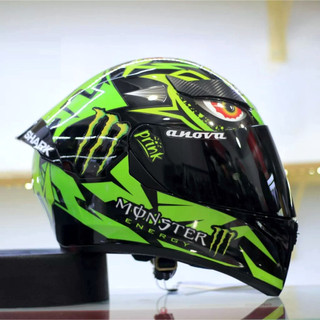 Tem dán mũ bảo hiểm fullface - monster - xanh lá - 34