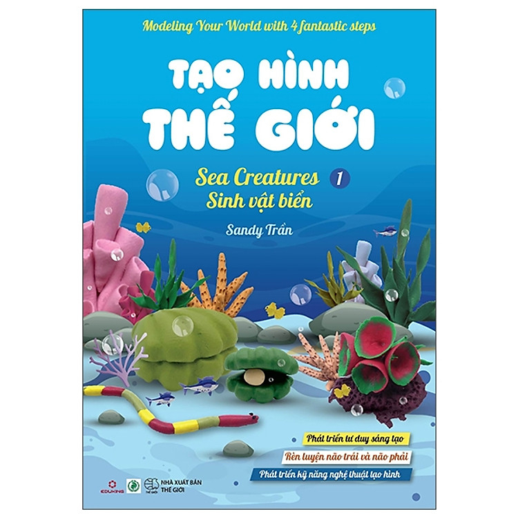 Sách - Tạo hình thế giới - Sinh vật biển 1 (Kèm đất nặn)