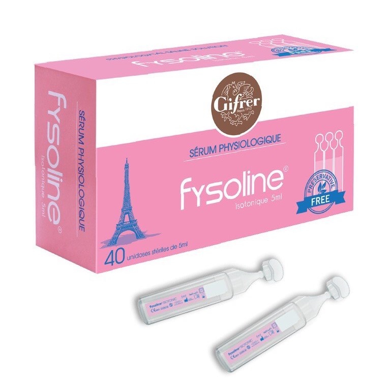 Fysoline - Nước muối sinh lý Pháp - Vệ sinh mắt, mũi, miệng cho bé