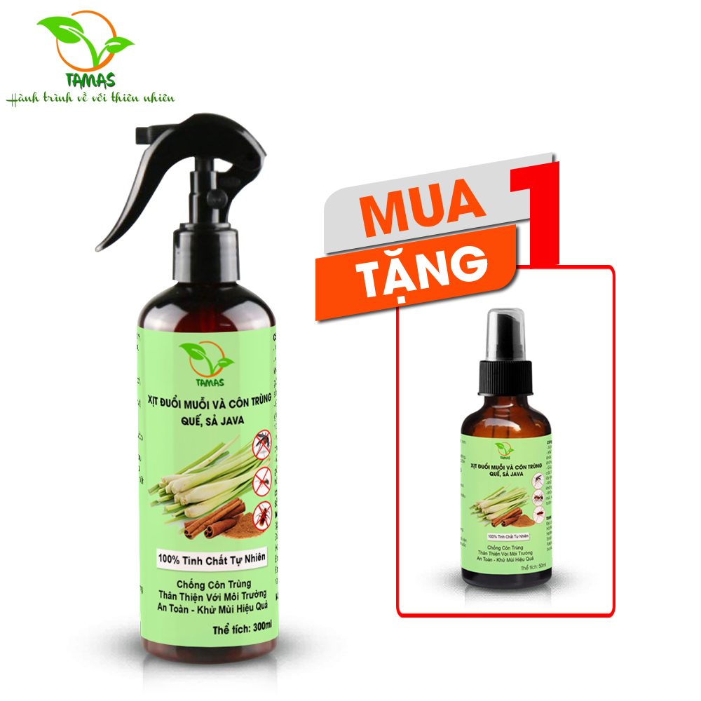 Xịt thơm phòng TAMAS mix mùi (tự chọn mùi) hương Hoa Bưởi, Sả Chanh, Quế, Bạc Hà,...chai 300ml, thơm phòng, đuổi muỗi.