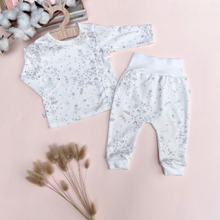 Bộ quần áo sơ sinh cotton xuất dài tay cho bé 3-10kg