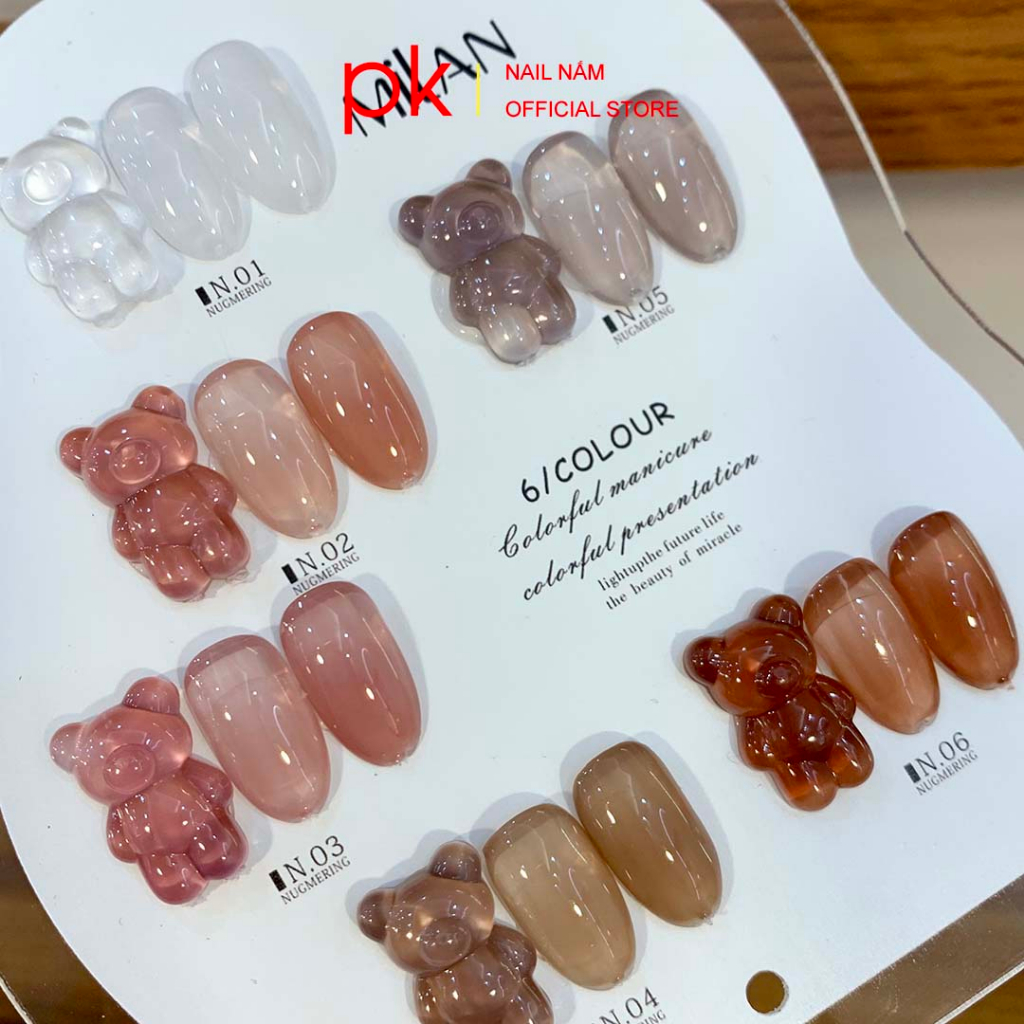 Set sơn gel 6 màu thạch MiLan tặng kèm bảng màu