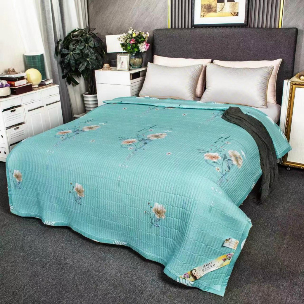 Chăn cotton đũi hữu cơ xơ đậu nành kích thước 180x220cm chính hãng Phòng Ngủ Xanh có túi đựng sang trọng