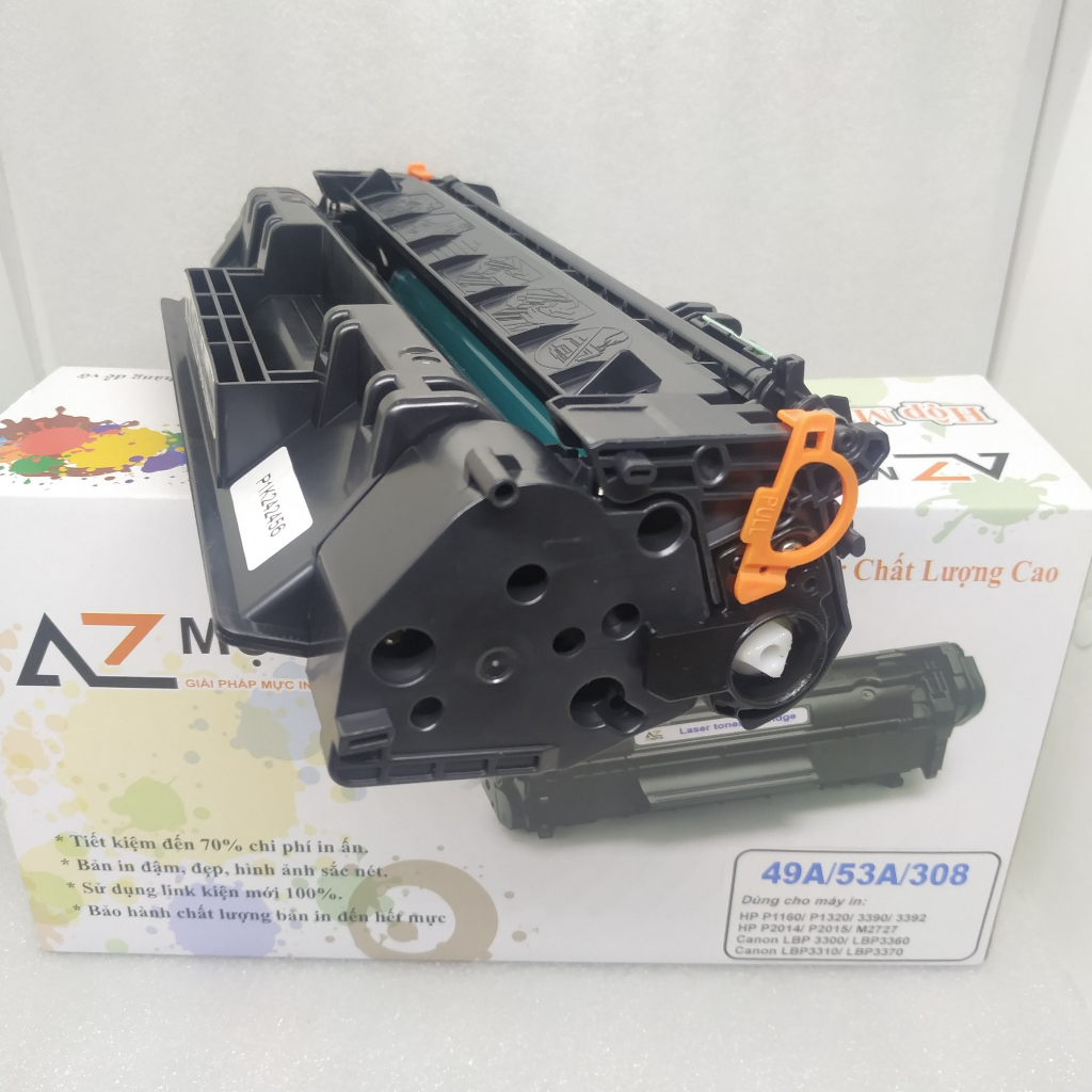 Hộp mực máy in Canon 3300, Hp 1320, 1160, P2015 | Mực in 49A/53A/308 AZ  Bản in đẹp, In được 2000 trang
