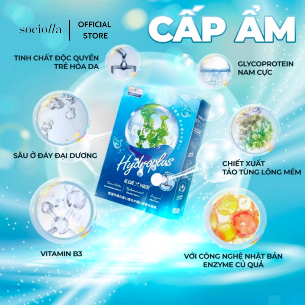 Mặt Nạ Dưỡng Ẩm Rong Biển Đại Dương Sexy Look Marine Algae Moisturizing Facial Treatment Mask