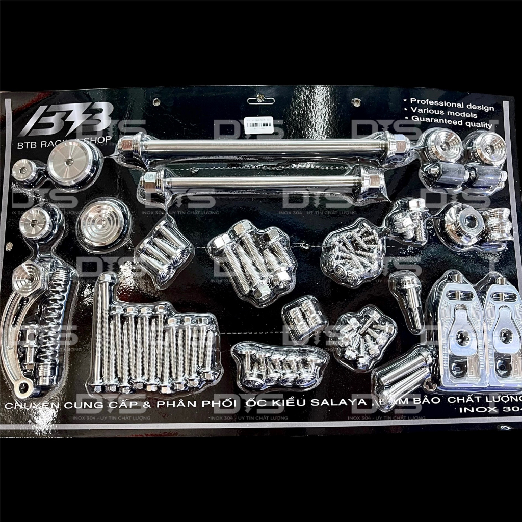BỘ FULL XE ỐC SALAYA MẪU THÁI INOX 304 DÀNH CHO CÁC DÒNG XE