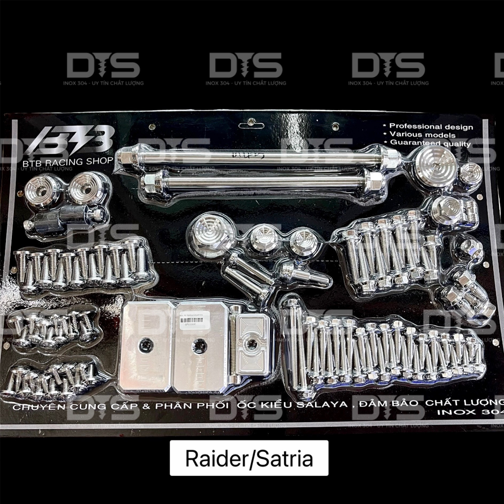 BỘ FULL XE ỐC SALAYA MẪU THÁI INOX 304 DÀNH CHO CÁC DÒNG XE