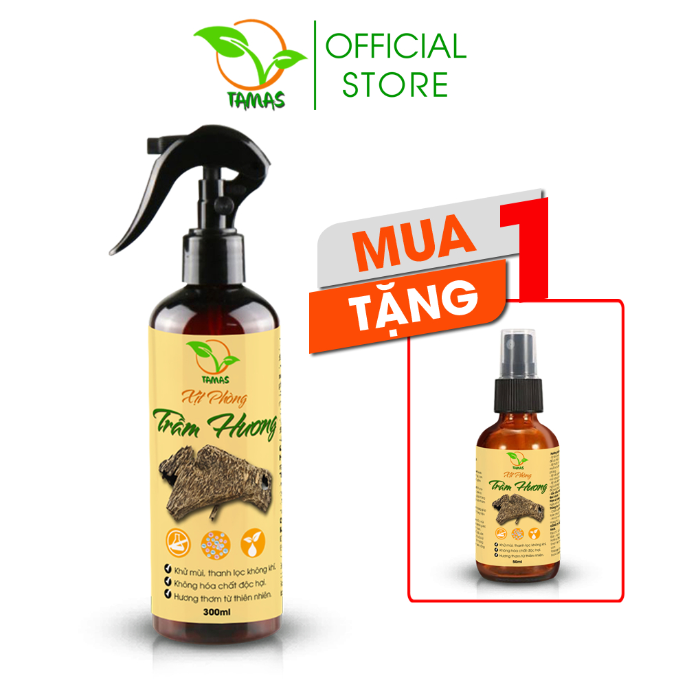 Xịt phòng Trầm Hương chai 300ml, hương thơm quyến rũ, thư giãn tinh thần, an thần, giải tỏa stress,...