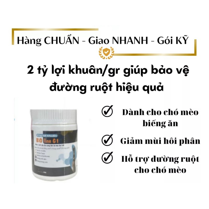Men Tiêu Hóa Bioline G1 Men Vi Sinh giúp thú cưng ăn ngon, ngăn ngừa phân lỏng