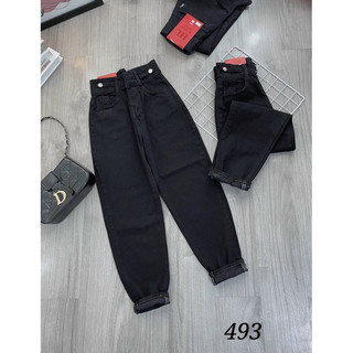 Quần jean baggy nữ quần bò baggy cạp cao dáng suông