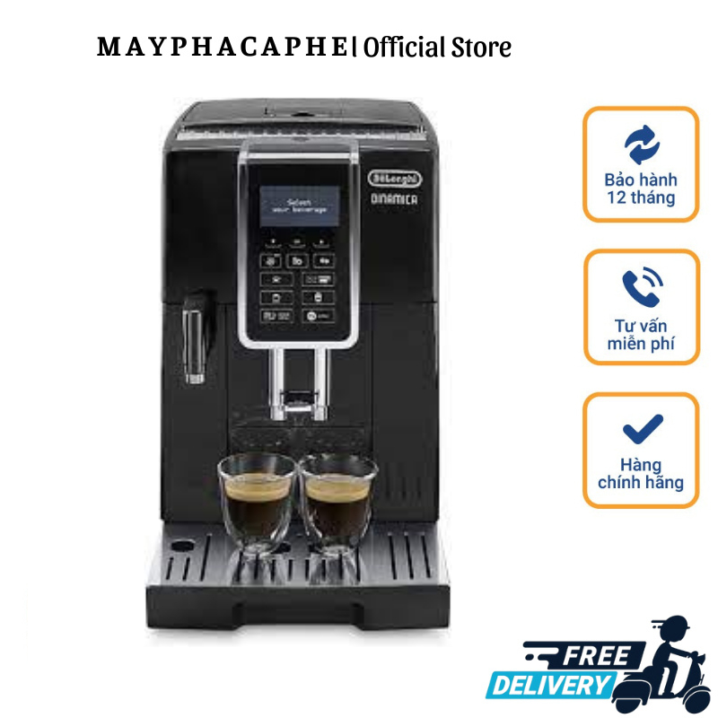 Máy Pha Cà Phê Tự Động DELONGHI DINAMICA ECAM 356.57.B, Máy Pha Cafe, Espresso, Cappucino, Nhập EU, BH 12 Tháng