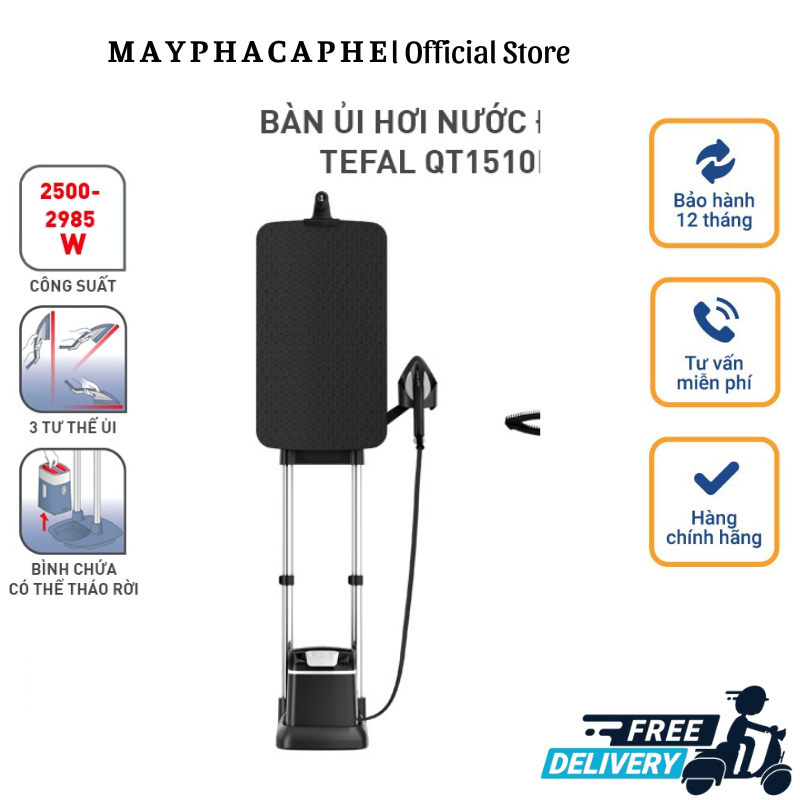 Bàn Là Hơi Nước Đứng Tefal IXEO Plus QT1510E0, Bàn Ủi Đứng, Công Suất 2985W, Siêu Sang, Nhập Đức, BH 24 Tháng