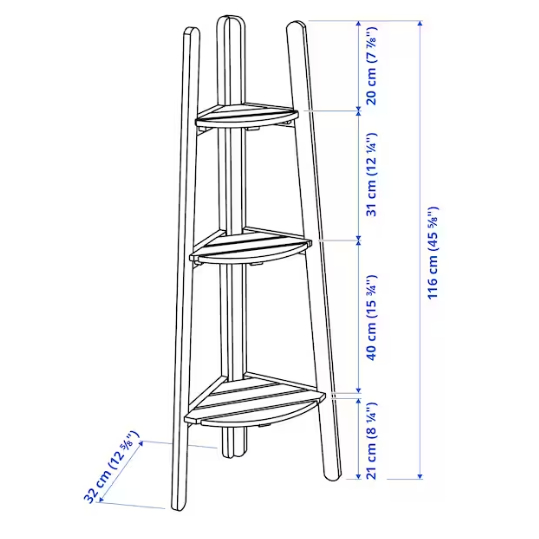 Kệ góc ASKHOLMEN IKEA chính hãng