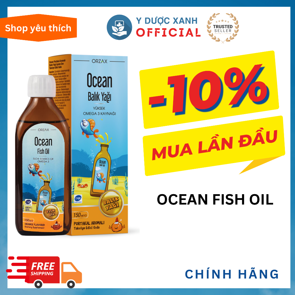 Mua  OCEAN FISH OIL, 150ml, Hỗ trợ khả năng chống oxy hóa cho bé  - Y Dược Xanh
