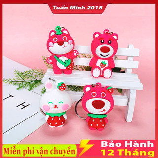 Móc khóa họa tiết gấu dâu tây cute siêu hot