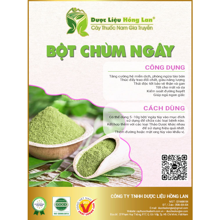 Bột Chùm Ngây Sấy Lạnh 100% Nguyên Chất - Hàng Công Ty loại 1