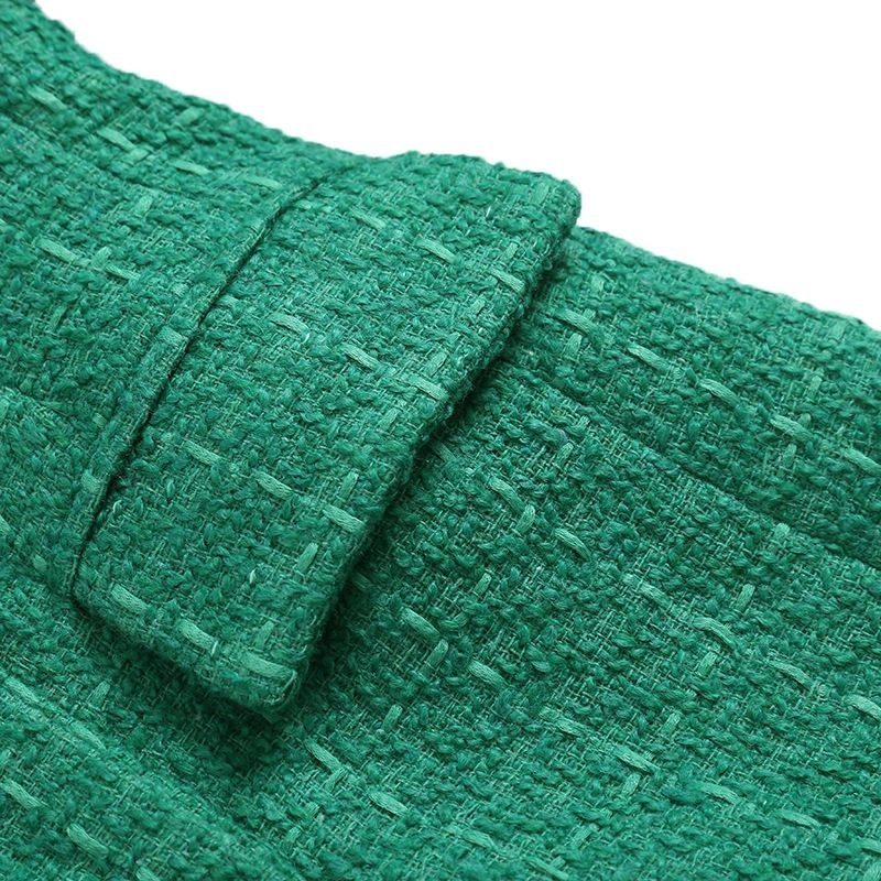 Blazer vải tweed hai hàng cúc 4 màu thu đông 2023
