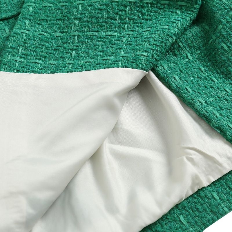 Blazer vải tweed hai hàng cúc 4 màu thu đông 2023