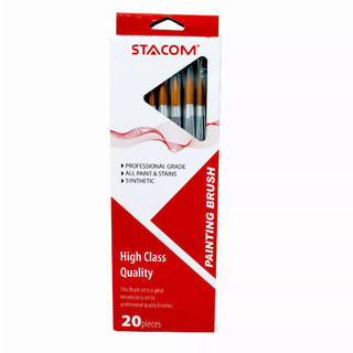 Cọ vẽ đầu dẹp chất liệu sợi nylon đủ size stacom - b102_fs