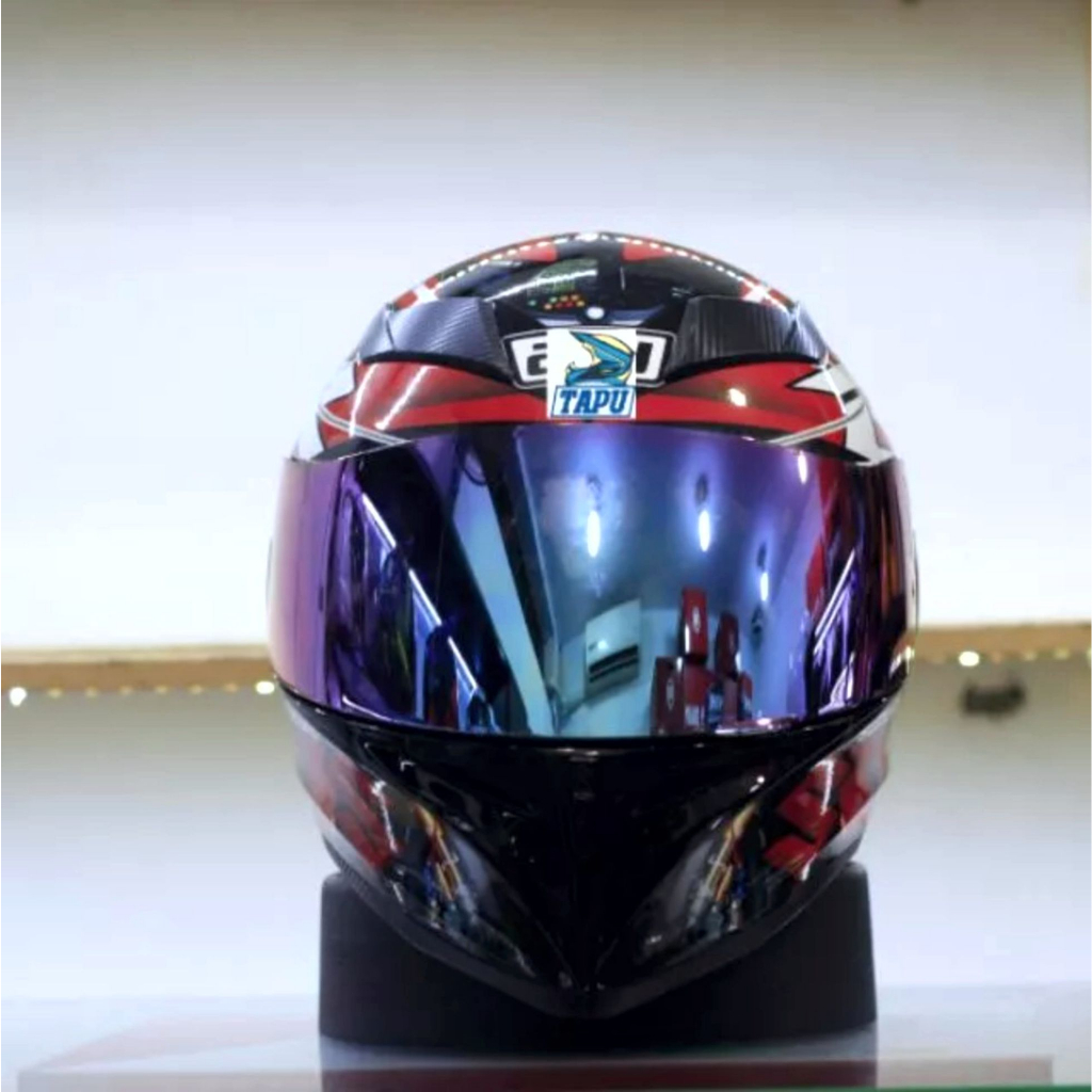 Tem dán mũ bảo hiểm fullface - SUZUKI - đỏ - 39