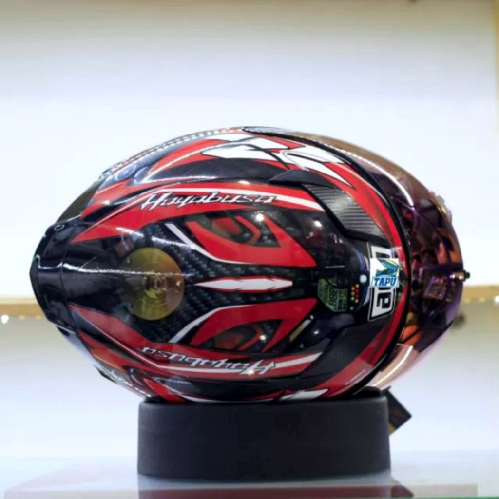 Tem dán mũ bảo hiểm fullface - SUZUKI - đỏ - 39